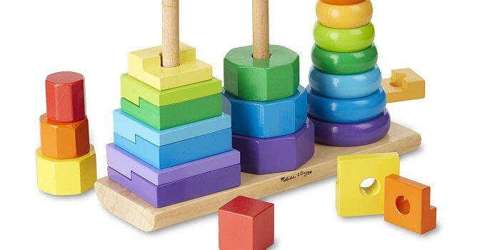 toy Geometric Stacker, baby and toddler learning toy, baby development kit